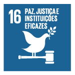 Logotipo do ODS 16: Paz, justiça e instituições eficazes