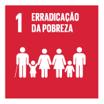 Logotipo do ODS 1: Erradicação da pobreza